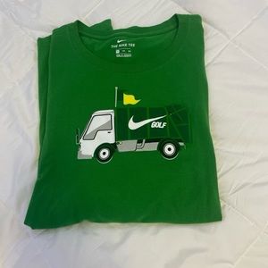 Mens nike tee with golf truck decal